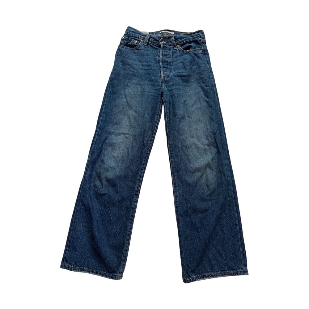 Levi's Premium Ribcage Straight Ankle Jeans 26 Medium Wash Clean Girl 90s Y2K
